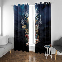 American Indian Legendary Motorcycle Window Curtain Native American Retro Rider - Wonder Print Shop
