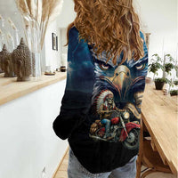 American Indian Legendary Motorcycle Women Casual Shirt Native American Retro Rider - Wonder Print Shop