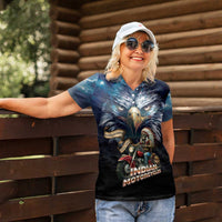 American Indian Legendary Motorcycle Women Polo Shirt Native American Retro Rider - Wonder Print Shop