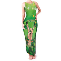St Patrick's Day Family Matching Tank Maxi Dress and Hawaiian Shirt Ready To Shamrock