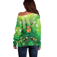St Patrick's Day Off Shoulder Sweater Ready To Shamrock
