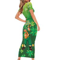St Patrick's Day Short Sleeve Bodycon Dress Ready To Shamrock