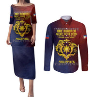 Philippines 127th Independence Day Couples Matching Puletasi and Long Sleeve Button Shirt Special Style
