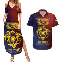 Philippines 127th Independence Day Couples Matching Summer Maxi Dress and Hawaiian Shirt Special Style