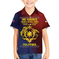 Philippines 127th Independence Day Family Matching Long Sleeve Bodycon Dress and Hawaiian Shirt Special Style