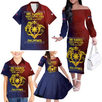 Philippines 127th Independence Day Family Matching Off The Shoulder Long Sleeve Dress and Hawaiian Shirt Special Style