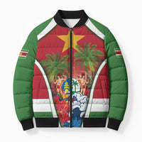 Suriname Ketikoti Bomber Puffer Jacket Happy Emancipation Day - Wonder Print Shop