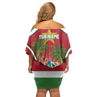 Suriname Ketikoti Family Matching Off Shoulder Short Dress and Hawaiian Shirt Happy Emancipation Day - Wonder Print Shop
