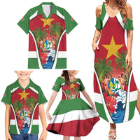 Suriname Ketikoti Family Matching Summer Maxi Dress and Hawaiian Shirt Happy Emancipation Day - Wonder Print Shop