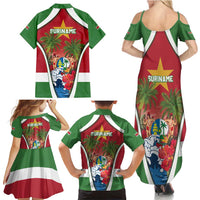Suriname Ketikoti Family Matching Summer Maxi Dress and Hawaiian Shirt Happy Emancipation Day - Wonder Print Shop