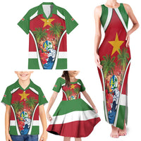Suriname Ketikoti Family Matching Tank Maxi Dress and Hawaiian Shirt Happy Emancipation Day - Wonder Print Shop