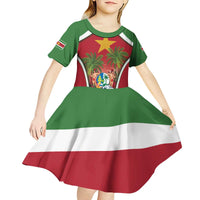 Suriname Ketikoti Kid Short Sleeve Dress Happy Emancipation Day - Wonder Print Shop
