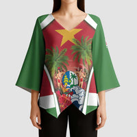 Suriname Ketikoti Kimono Sleeve Blouse Happy Emancipation Day - Wonder Print Shop