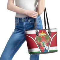 Suriname Ketikoti Leather Tote Bag Happy Emancipation Day - Wonder Print Shop