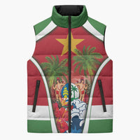 Suriname Ketikoti Sleeveless Puffer Jacket Happy Emancipation Day - Wonder Print Shop