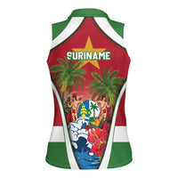 Suriname Ketikoti Women Sleeveless Polo Shirt Happy Emancipation Day - Wonder Print Shop