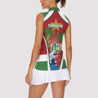Suriname Ketikoti Women Sleeveless Polo Shirt Happy Emancipation Day - Wonder Print Shop