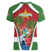 Suriname Ketikoti Women V-Neck T-Shirt Happy Emancipation Day - Wonder Print Shop