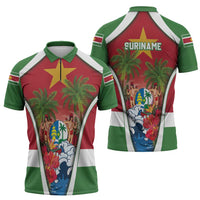 Suriname Ketikoti Zipper Polo Shirt Happy Emancipation Day - Wonder Print Shop
