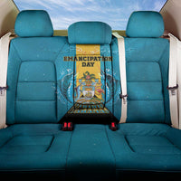 Bahamas Emancipation Day Back Car Seat Cover Blue Marlin With Coat Of Arms - Wonder Print Shop