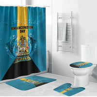 Bahamas Emancipation Day Bathroom Set Blue Marlin With Coat Of Arms - Wonder Print Shop