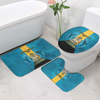 Bahamas Emancipation Day Bathroom Set Blue Marlin With Coat Of Arms - Wonder Print Shop