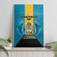 Bahamas Emancipation Day Canvas Wall Art Blue Marlin With Coat Of Arms - Wonder Print Shop
