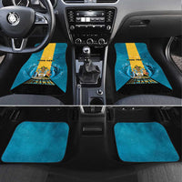 Bahamas Emancipation Day Car Mats Blue Marlin With Coat Of Arms - Wonder Print Shop