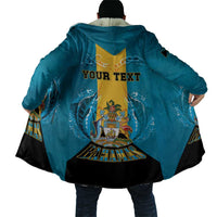 Personalized Bahamas Emancipation Day Cloak Blue Marlin With Coat Of Arms - Wonder Print Shop