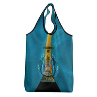 Bahamas Emancipation Day Grocery Bag Blue Marlin With Coat Of Arms - Wonder Print Shop