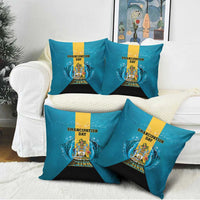 Bahamas Emancipation Day Pillow Cover Blue Marlin With Coat Of Arms - Wonder Print Shop