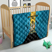 Bahamas Emancipation Day Quilt Blue Marlin With Coat Of Arms - Wonder Print Shop