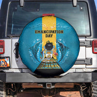 Bahamas Emancipation Day Spare Tire Cover Blue Marlin With Coat Of Arms - Wonder Print Shop