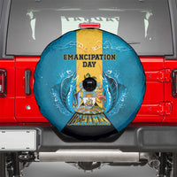 Bahamas Emancipation Day Spare Tire Cover Blue Marlin With Coat Of Arms - Wonder Print Shop