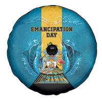 Bahamas Emancipation Day Spare Tire Cover Blue Marlin With Coat Of Arms - Wonder Print Shop