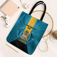 Bahamas Emancipation Day Tote Bag Blue Marlin With Coat Of Arms - Wonder Print Shop