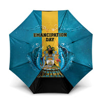 Bahamas Emancipation Day Umbrella Blue Marlin With Coat Of Arms - Wonder Print Shop