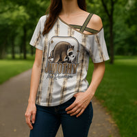 Jimothy The Raccoon Cross Shoulder Shirt Seattle Trash Panda Lover