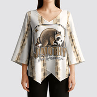 Jimothy The Raccoon Kimono Sleeve Blouse Seattle Trash Panda Lover