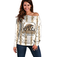 Jimothy The Raccoon Off Shoulder Sweater Seattle Trash Panda Lover