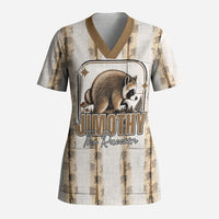 Jimothy The Raccoon Scrub Top Seattle Trash Panda Lover