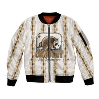 Jimothy The Raccoon Sleeve Zip Bomber Jacket Seattle Trash Panda Lover