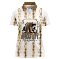 Jimothy The Raccoon Women Polo Shirt Seattle Trash Panda Lover