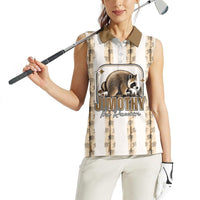 Jimothy The Raccoon Women Sleeveless Polo Shirt Seattle Trash Panda Lover