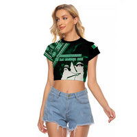 Nigeria Yoruba Festival Raglan Cropped T Shirt Eko Spirit Eyo Masquerade LT05 - Wonder Print Shop