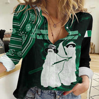 Nigeria Yoruba Festival Women Casual Shirt Eko Spirit Eyo Masquerade LT05 - Wonder Print Shop