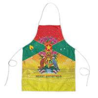 Grenada Christmas Apron Coat Of Arms Bougainvillea Wreath - Wonder Print Shop