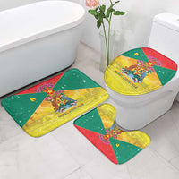 Grenada Christmas Bathroom Set Coat Of Arms Bougainvillea Wreath - Wonder Print Shop