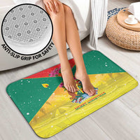 Grenada Christmas Bathroom Set Coat Of Arms Bougainvillea Wreath - Wonder Print Shop