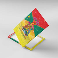 Grenada Christmas Canvas Wall Art Coat Of Arms Bougainvillea Wreath - Wonder Print Shop